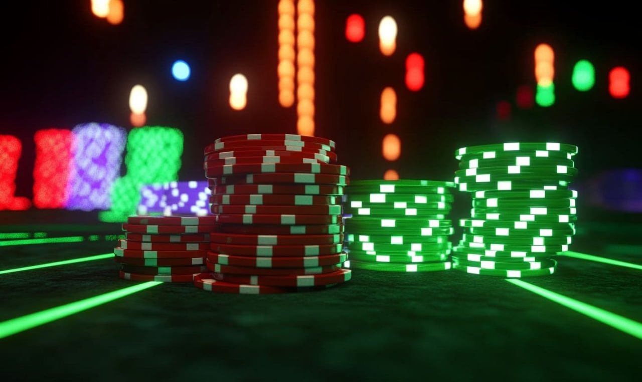 aak999 ဂိမ်းလော်ဘီ Baccarat Table ဂိမ်းကစားနေသောမြင်ကွင်း Cards နှင့် Chips